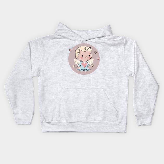 Baby cupid Kids Hoodie by Javisolarte